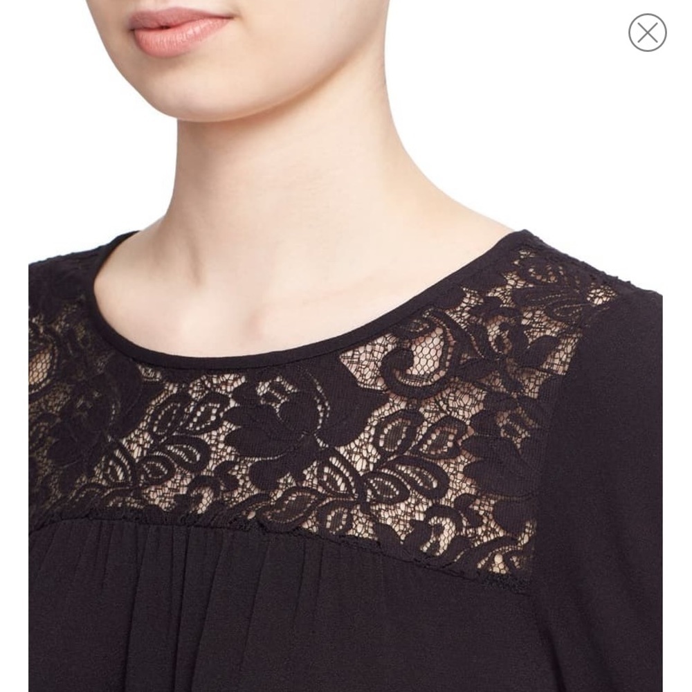 Joie coastal lace inset crepe top black - Picture 2 of 10